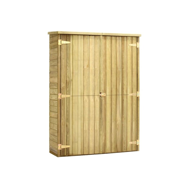 Magazie unelte de gradina, 123x50x171 cm, lemn pin tratat